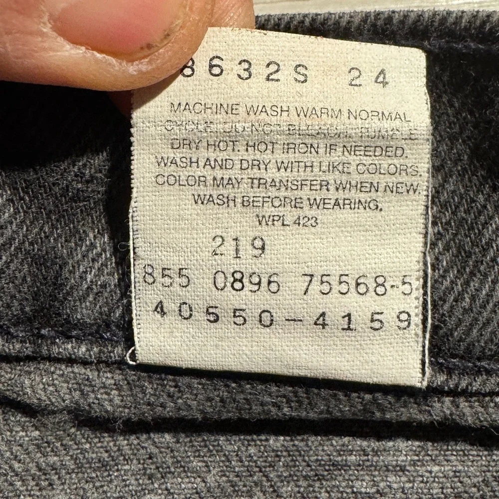 VTG Levi's 550 Jeans Men 32x32 Orange‎ Tab Black Relaxed Fit 90s *READ*